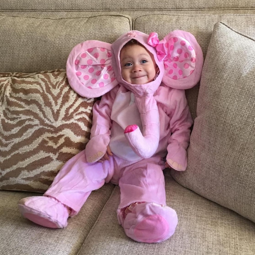 Pink Elephant Costume- 12-24 months
